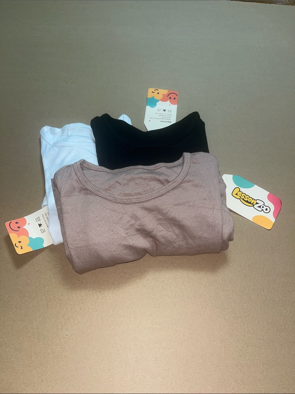Kids Ribbed Short-Sleeve Top - (3-Pack)